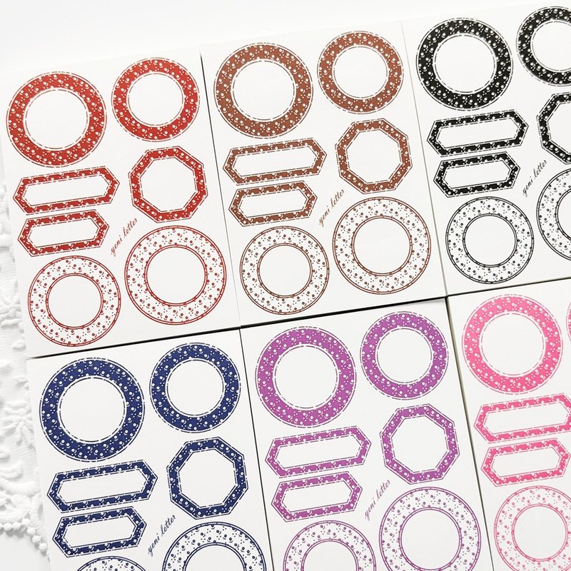 Petite Flower Label Paper - 便條紙/便利貼 - 紙 多色