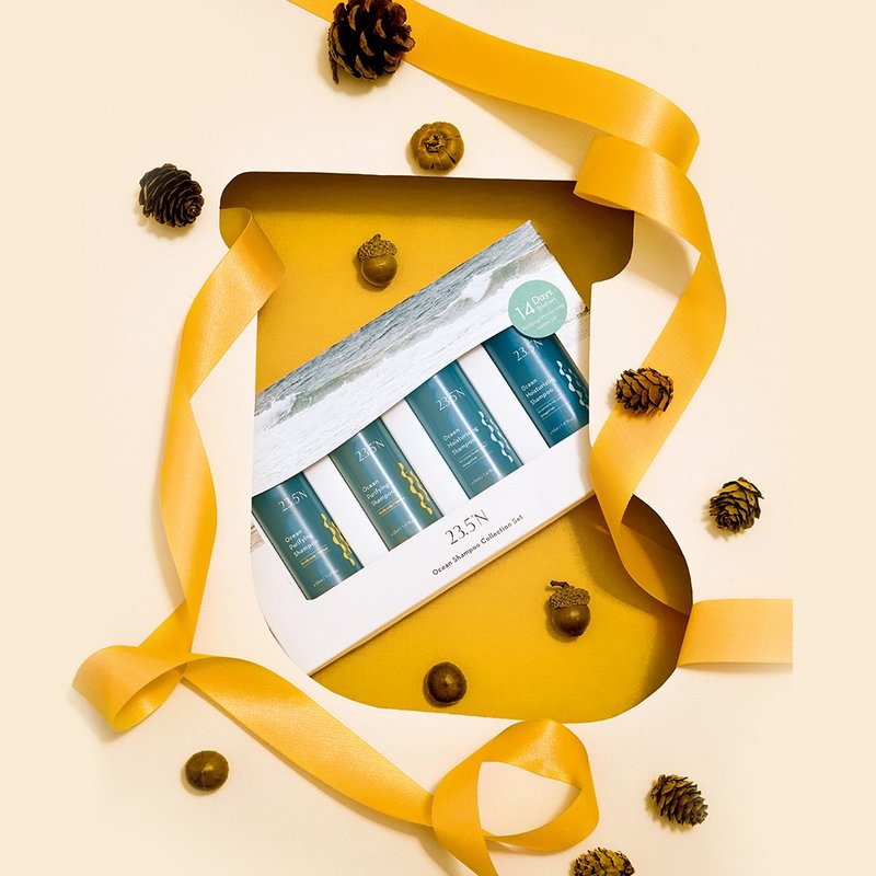 海洋洗髮體驗組│淨化蓬鬆。保濕柔順。無矽靈。聖誕禮盒 - 洗髮精/餅/皂 - 其他材質 藍色