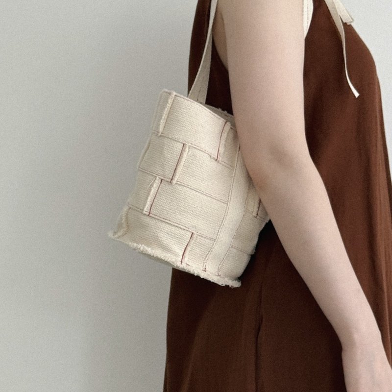 Mosaic_Cylinder bag - 手提包/手提袋 - 棉．麻 