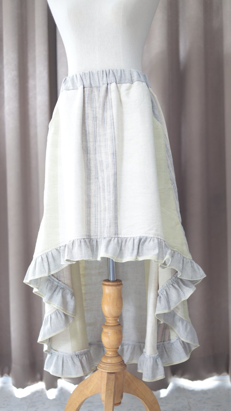 Loom & Leaf - Artisanal Mermaid Skirt - 裙子/長裙 - 棉．麻 綠色