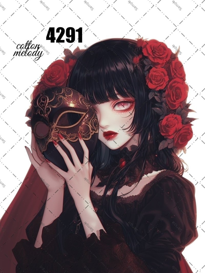 original sticker no.4291 人物ステッカー オリジナルステッカー オリジナル人物ステッカー 装飾ステッカー cotton melody - 貼紙 - 紙 