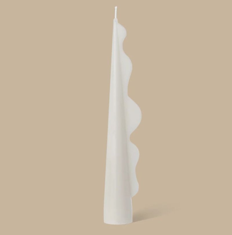 seaweed pillar candle white - Items for Display - Wax White