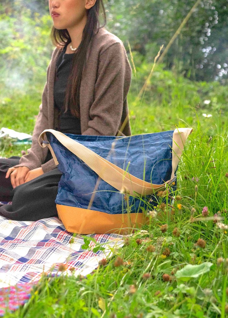 Shoulder Bag - กระเป๋าแมสเซนเจอร์ - ไฟเบอร์อื่นๆ สีน้ำเงิน