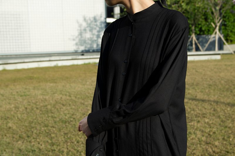聚酯纖維 洋裝/連身裙 黑色 - 黑色小洋裝