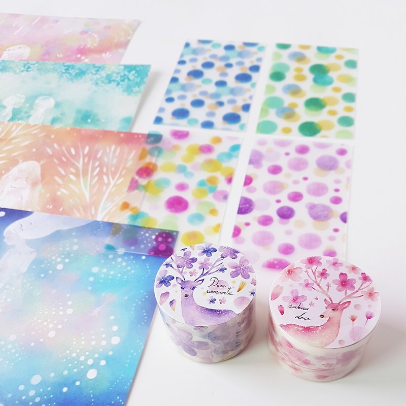 Spring commodity paper tape all inclusive - Washi Tape - Paper Multicolor