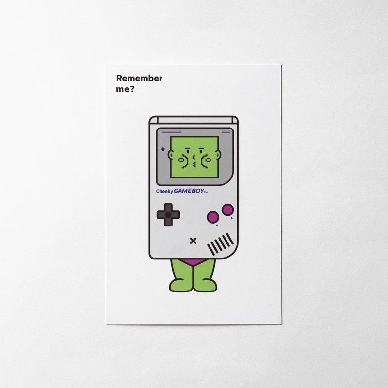 cheeky cheeky GameBoy遊戲機 記得我嗎? 明信片 - 卡片/明信片 - 紙 白色