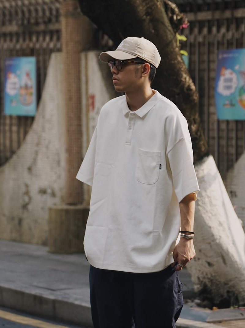 日系復古 高密網紋抗皺polo短袖 - 男 T 恤 - 其他材質 多色