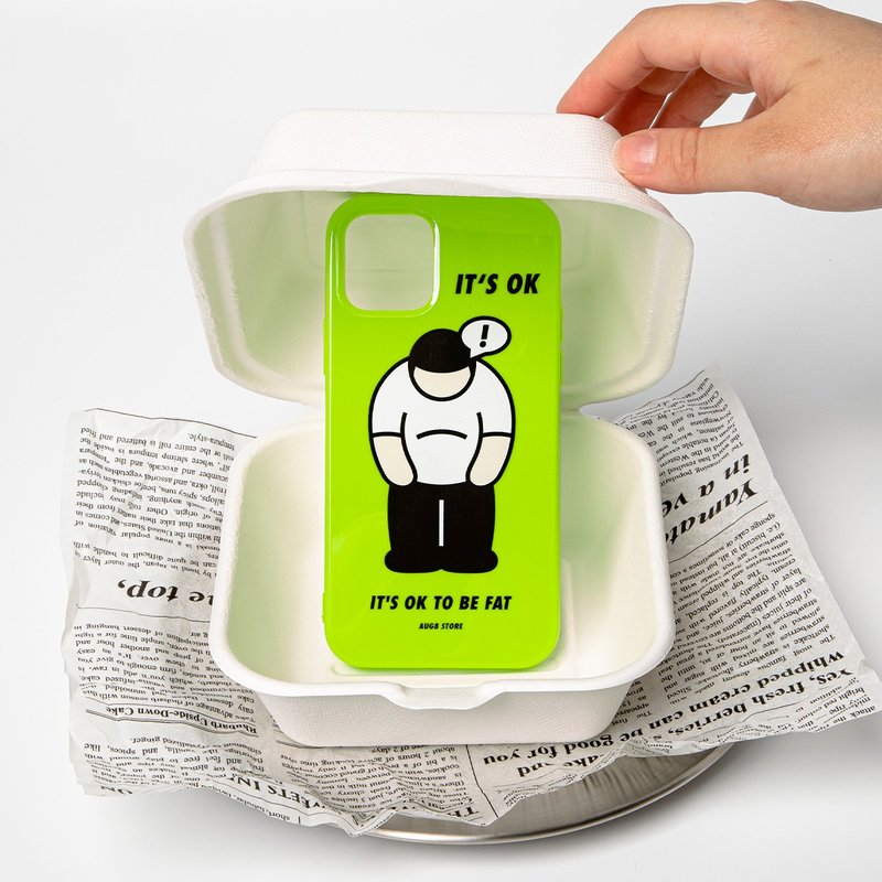 AUG8 STORE allows fat iPhone case fluorescent green - เคส/ซองมือถือ - พลาสติก 