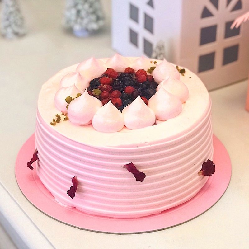 艾波索【綜合莓果森林蛋糕6吋】生日蛋糕 - 蛋糕/甜點 - 新鮮食材 粉紅色