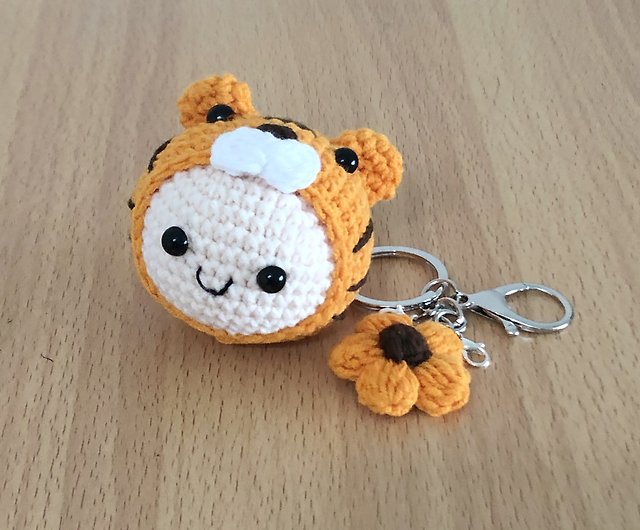 QDDollars Tiger Keychain for Women, Cute Tiger Head Key Chain for
