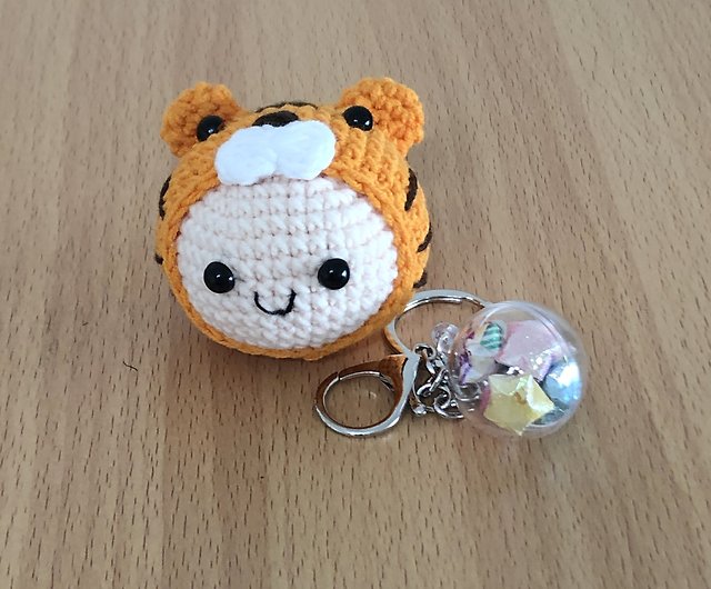 QDDollars Tiger Keychain for Women, Cute Tiger Head Key Chain for