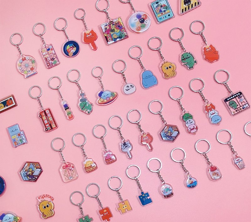 壓克力鑰匙圈 - 多款可選 - 鑰匙圈/鑰匙包 - 壓克力 多色