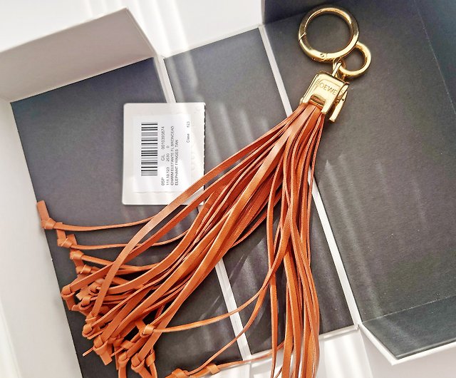 Louis Vuitton Signature Leather Tassel Bag Charm Key Chain Authentic 7  Tassel