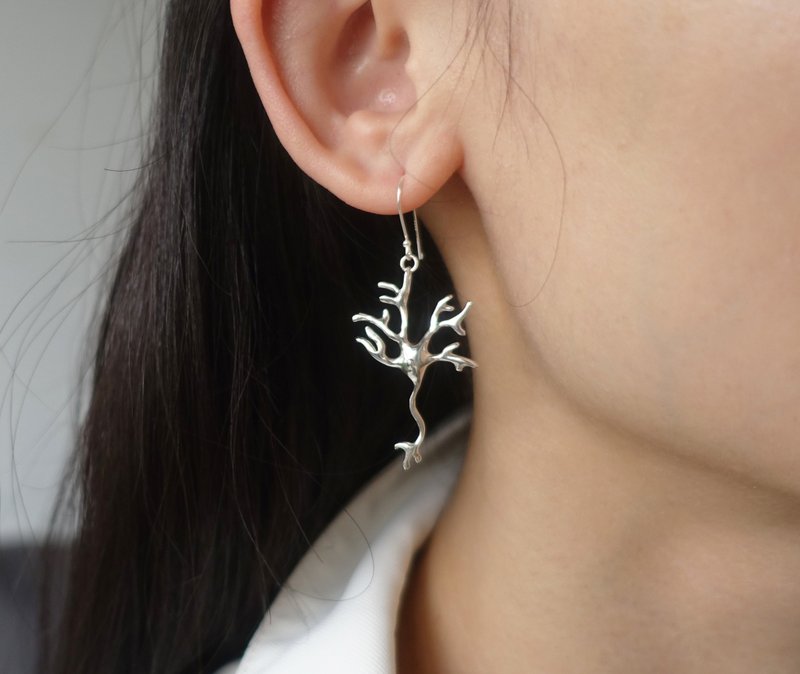 Neuron silver earrings - Earrings & Clip-ons - Sterling Silver Silver