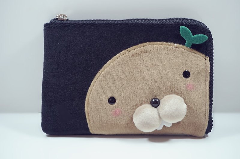 Bucute Marlin Mouse Number Wallet/Birthday Gift First Choice/Traveling Abroad/Exchanging Gifts/Handmade/ - กระเป๋าใส่เหรียญ - กระดาษ สีดำ