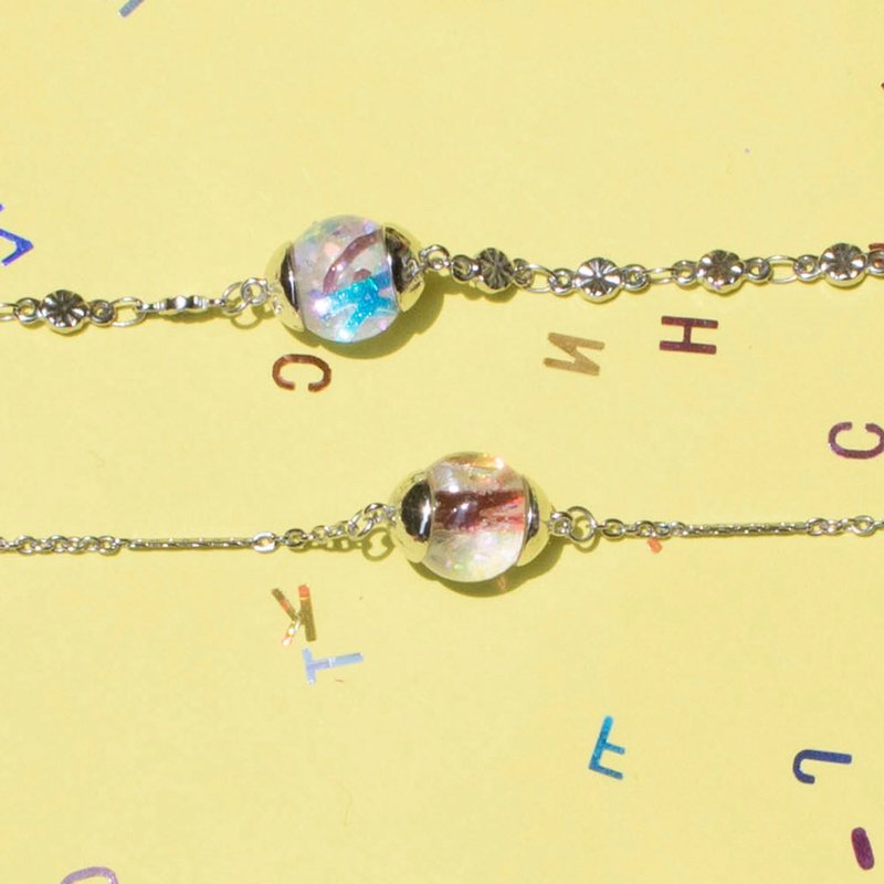 Initial Snowbal Bracelets - 手鍊/手環 - 玻璃 