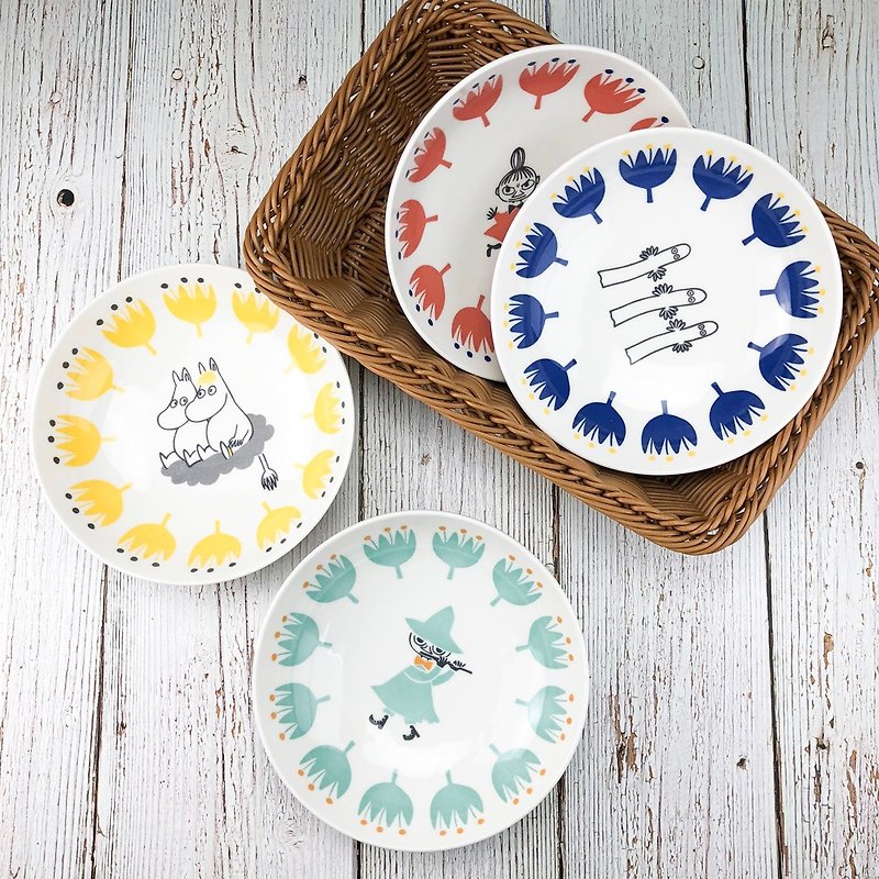Moomin 噜噜米 authorized-KUKKA series four into the deep disk group - Plates & Trays - Porcelain Multicolor