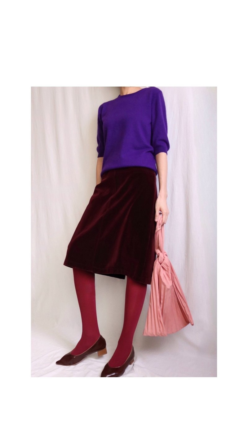 Quarter-sleeve seasonal cashmere wool sweater - Willy Wonka Purple - Women's Sweaters - Wool 