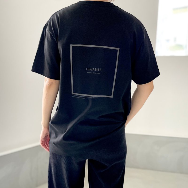 オーガニックコットン Tシャツ ユニセックス 7色展開 【ブラック】 - 女 T 恤 - 棉．麻 黑色
