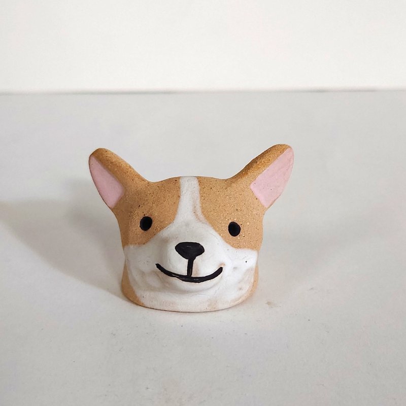 Corgi Incense Holder | Ceramic Decoration - น้ำหอม - ดินเผา สีกากี