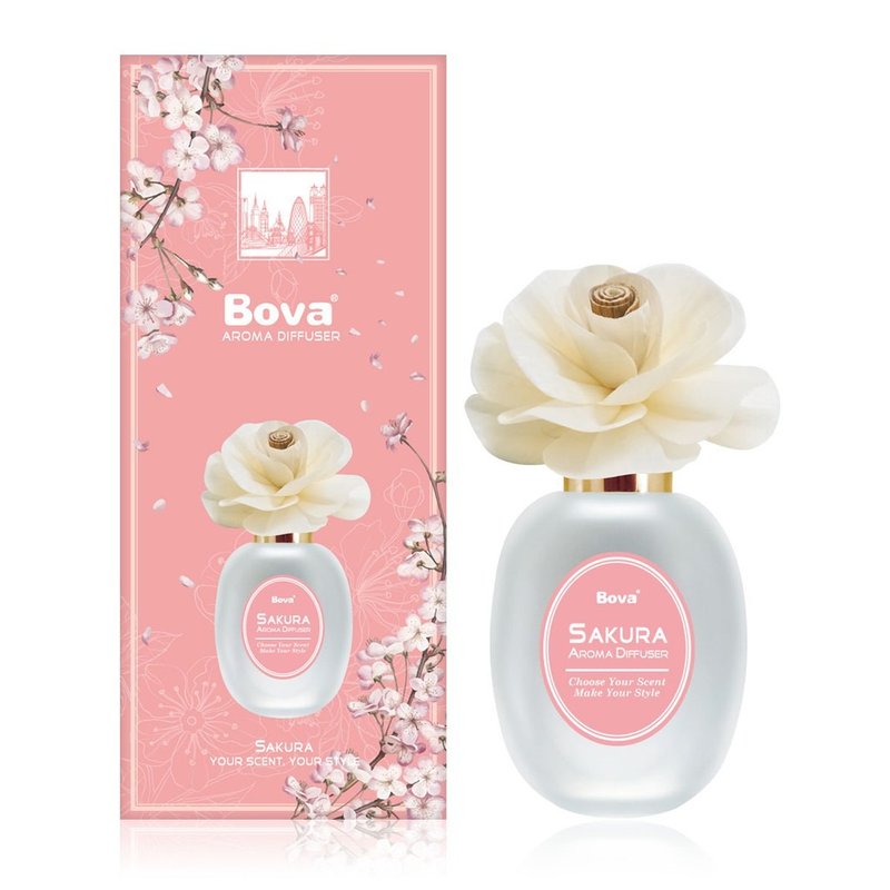 【官方現貨】法柏Bova 擴香瓶 花漾No.7 櫻花 100ml - 香氛/精油/擴香 - 其他材質 白色