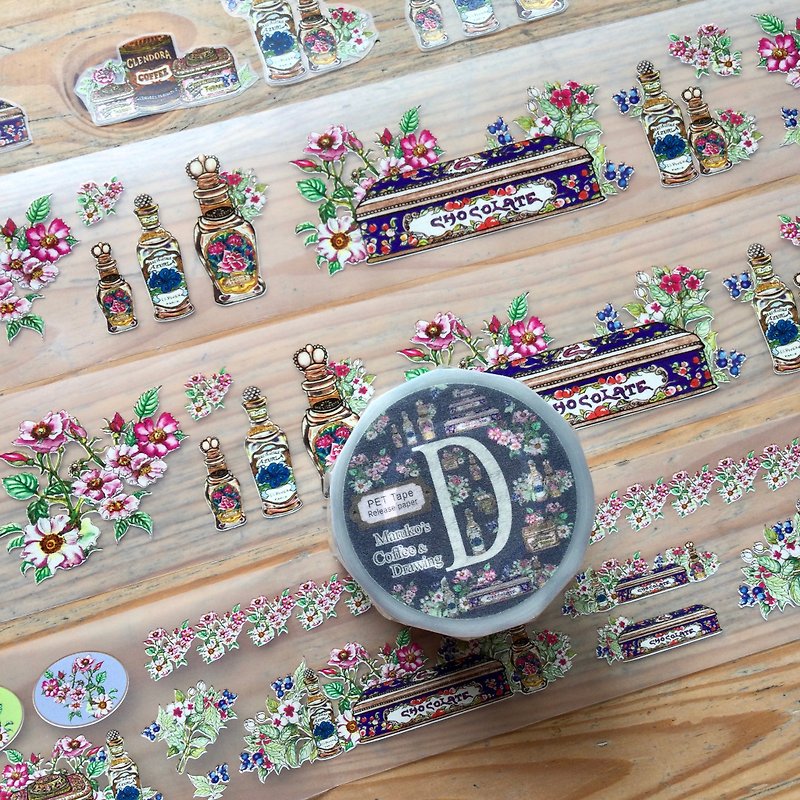 Flower Garden Diary-D - Washi Tape - Plastic 