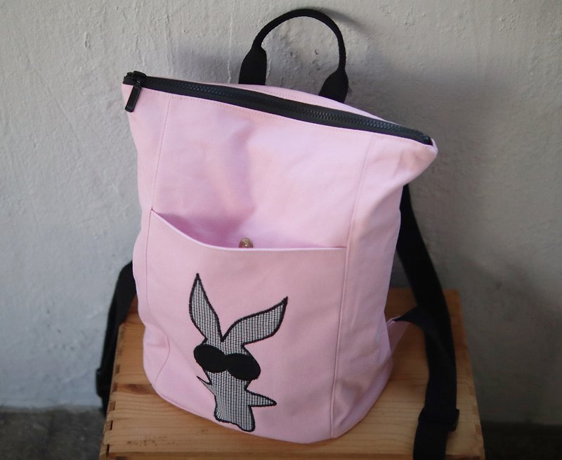 Bunny Couture daily backpack light pink - Backpacks - Cotton & Hemp Pink