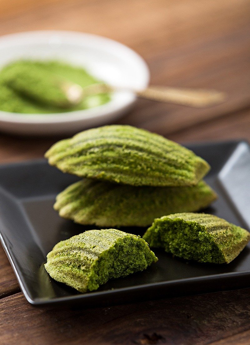 [Leian French French Dessert] 6 into the group - Kyoto Uji - Matcha Tea Madeleine # moisturizing taste # French traditional pastry # AOC certified cream - Cake & Desserts - Fresh Ingredients 