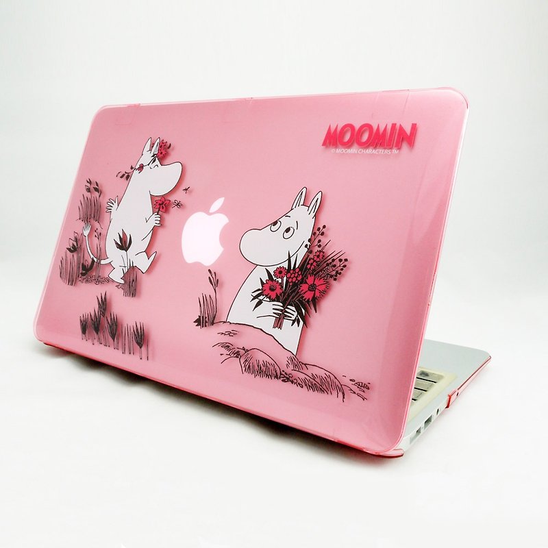 Moomin 噜噜 米 Genuine Authorization-Macbook Crystal Case [Send My Love] - Tablet & Laptop Cases - Plastic Pink