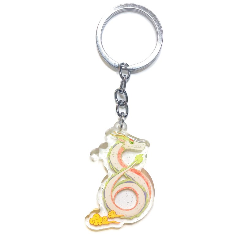 Dragon Keychain, Lunar New Year Dragon Keychain, Year of the Dragon Gift - ที่ห้อยกุญแจ - อะคริลิค 