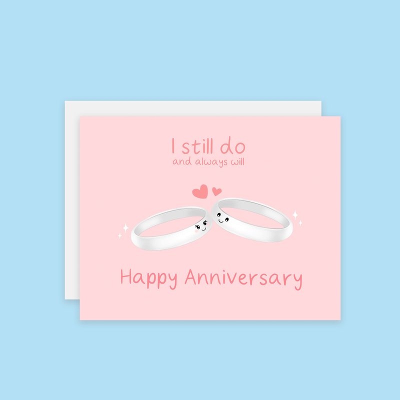 I Still Do & Always Will, Cute Wedding Anniversary Card, 1st Anniversary Card - Cards & Postcards - Paper 