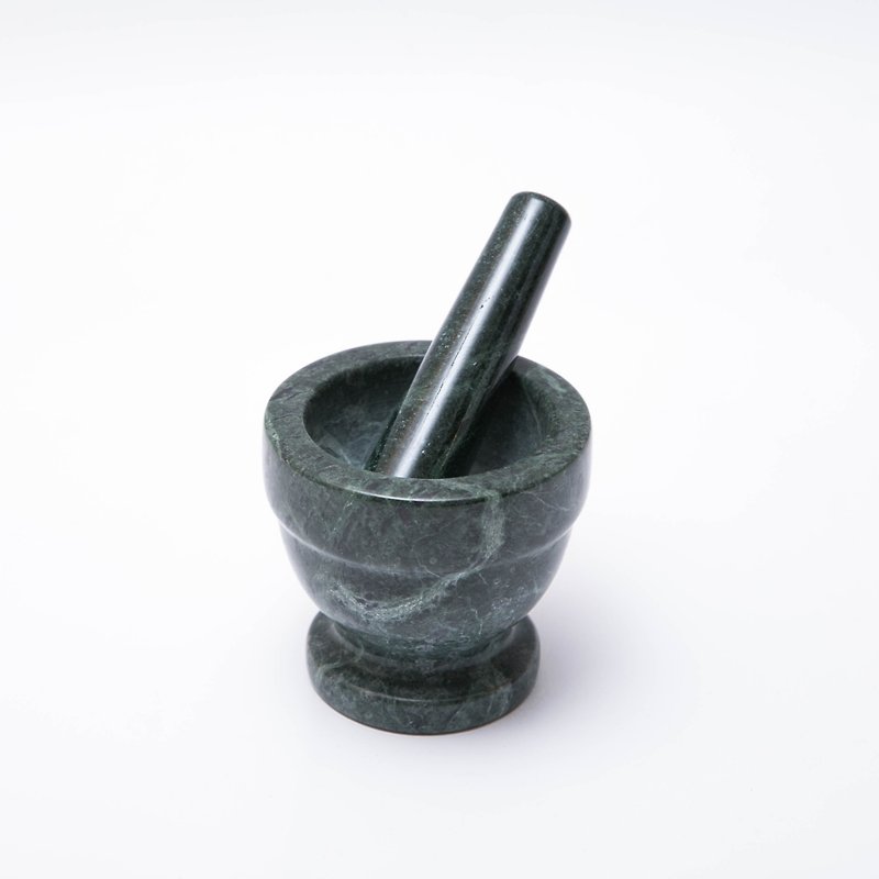 【Qiyu Home Furnishing】Marble small pestle (snake pattern green) - Other - Stone Green
