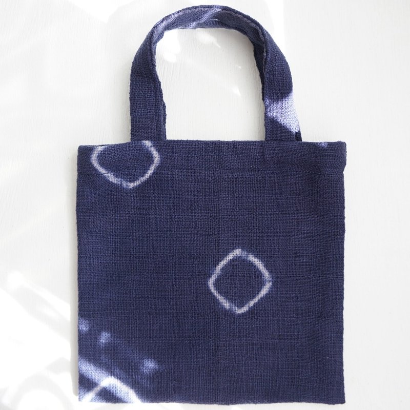 Ba-ba handmade mini shopping bag  No.RB67 - 手提包/手提袋 - 其他材質 藍色