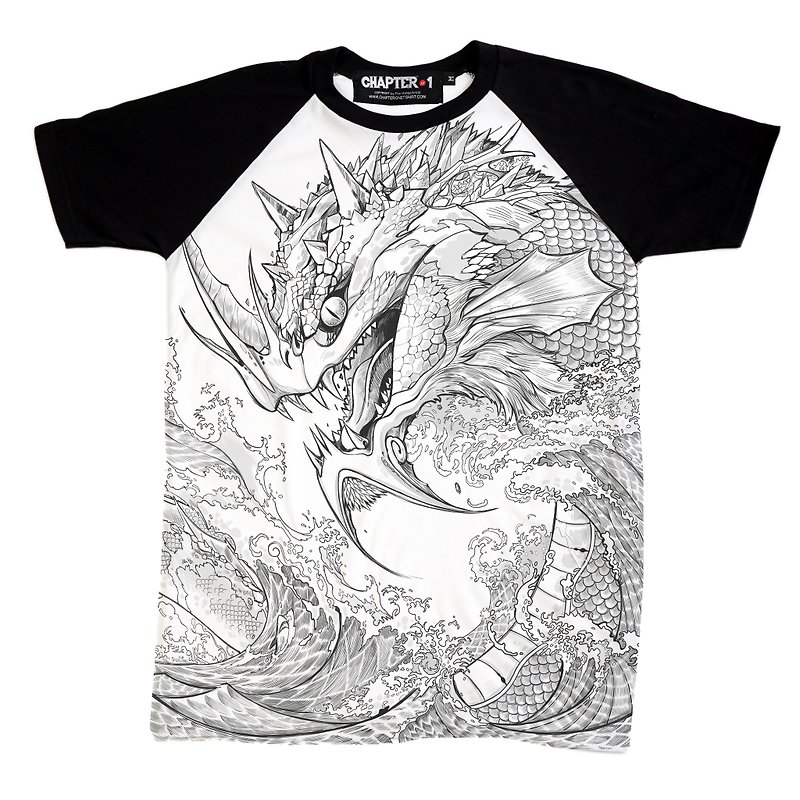 Naga The giant snake Yami Chapter One T-shirt - T 恤 - 棉．麻 白色