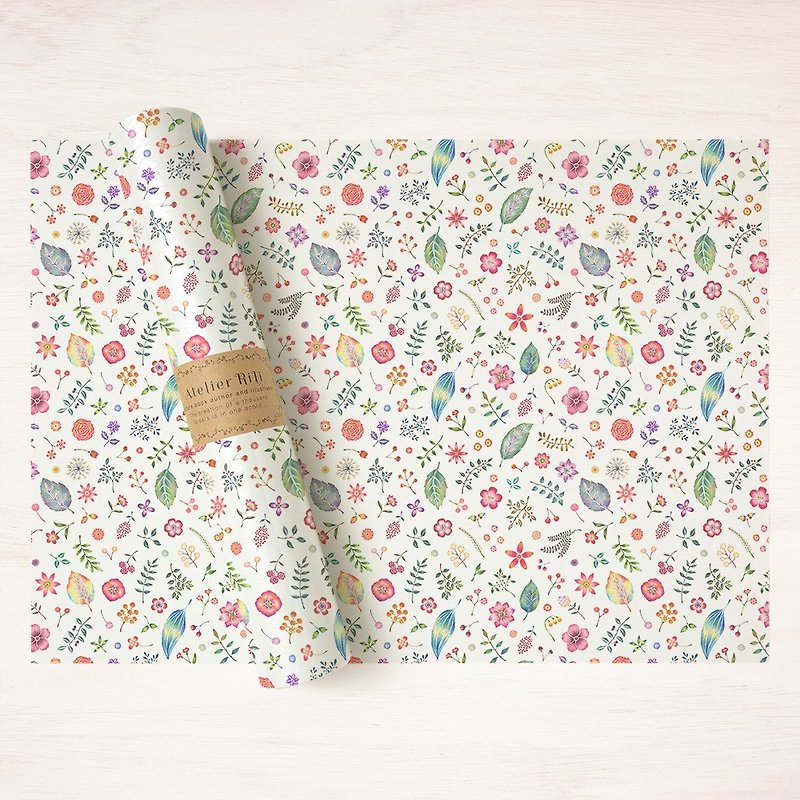 A set of 6 pieces. Wrapping paper A3 "Peach flower bird color" WP-A3406 - Gift Wrapping & Boxes - Paper Pink