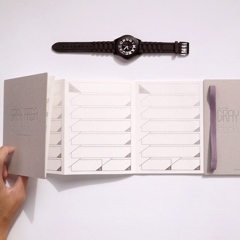 My Continuous Record - Witty | No Time Weekly Book B6 (Gray) - Notebooks & Journals - Paper Gray