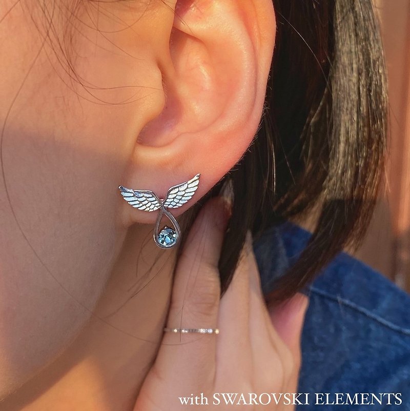 Goddess Wing Earrings - ต่างหู - วัสดุอื่นๆ 