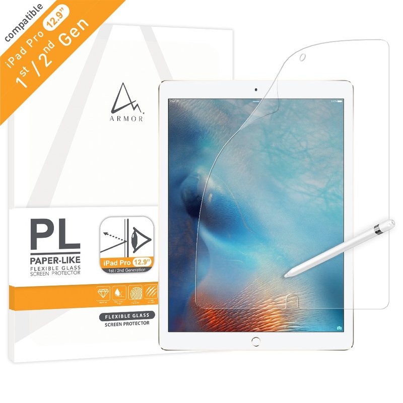 Flexible Glass Screen Protector for iPad 12.9, Paper-Like / Blue Light Filter - Computer Accessories - Other Materials 