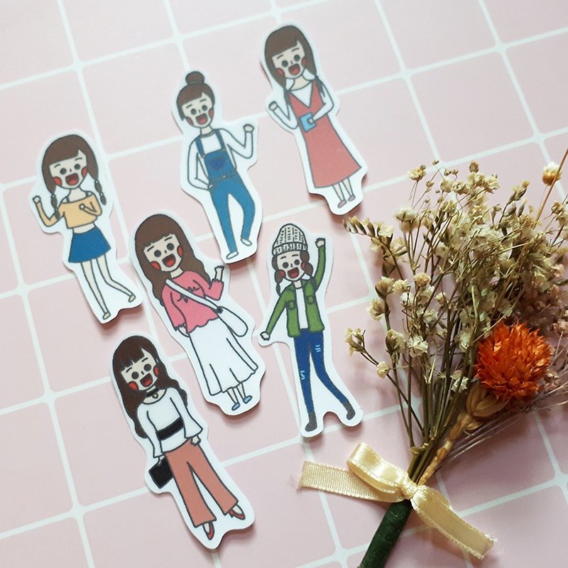 【CHIHHSIN Xiaoning】Girl Sticker 2 - สติกเกอร์ - กระดาษ 