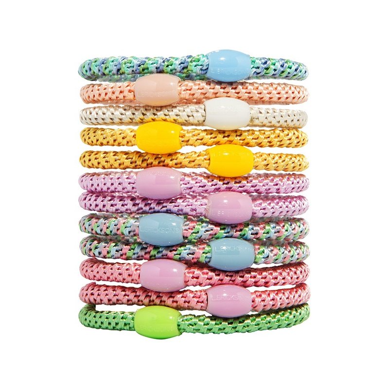 【Official flagship of L. ERICKSON】Fine elastic hair ties 12 pieces || Candy powder || - เครื่องประดับผม - วัสดุอื่นๆ สึชมพู