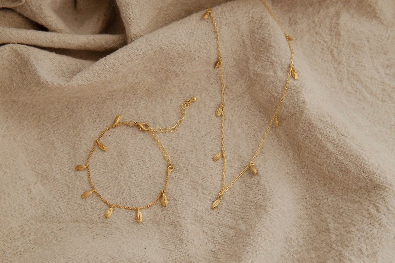 Des glaneuses Chain Bracelet - สร้อยข้อมือ - ทองแดงทองเหลือง สีทอง