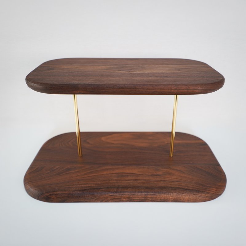 American Fifty9 Design New York walnut refreshment stand - Plates & Trays - Wood Brown