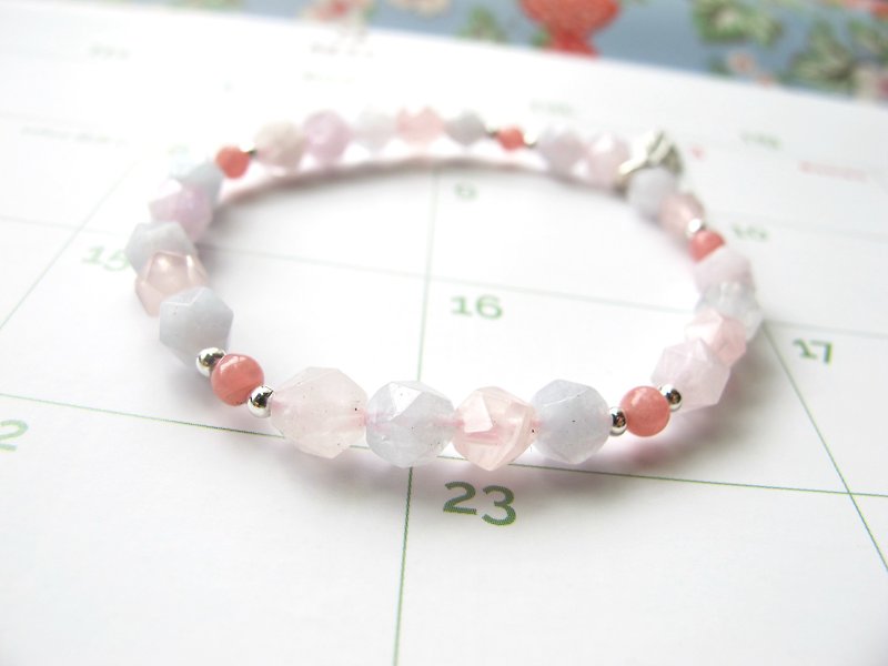 Amethyst x Sea Sapphire x Rose Quartz x Stone x 925 Silver[Yunyao] - Bracelets - Crystal Multicolor