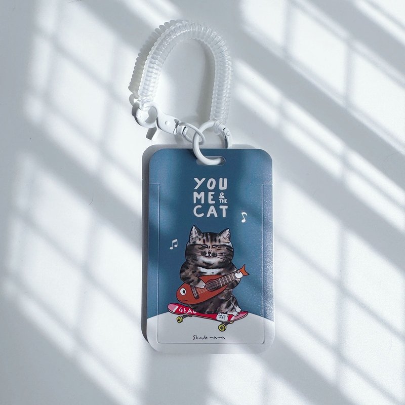 You me & the cat 票卡夾 識別證 卡套 - 證件套/識別證套 - 聚酯纖維 藍色