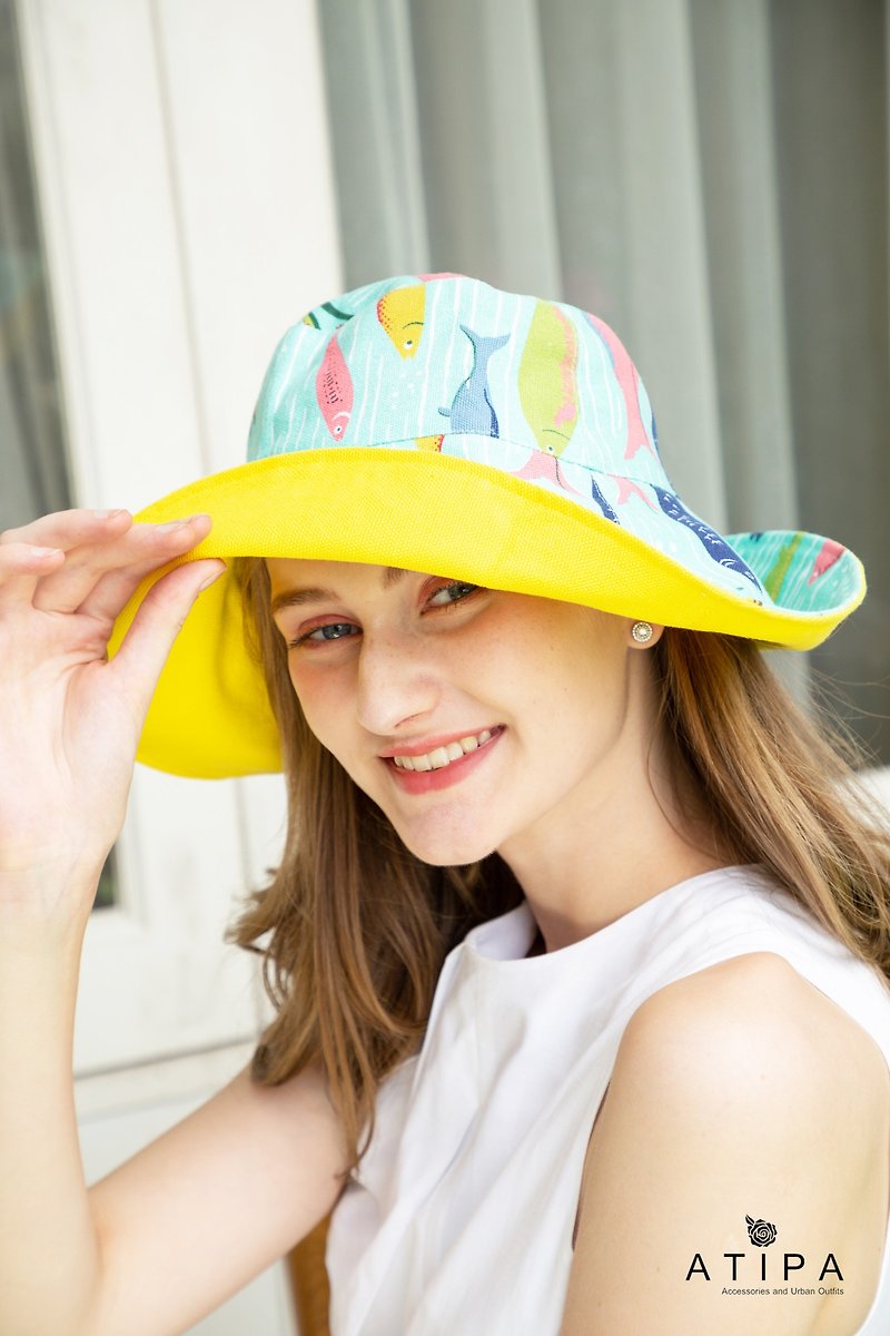 ATIPA หมวกปีกกว้างป้องกันแดด UV ใส่ได้ทั้งสองด้าน (Sun UV Protection) - หมวก - ผ้าฝ้าย/ผ้าลินิน หลากหลายสี