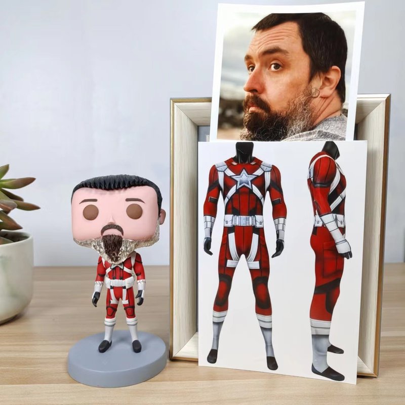 【客製化3D人像公仔】訂製手工Funko Pop男生朋友老公生日禮物 - 公仔/玩偶 - 黏土 多色