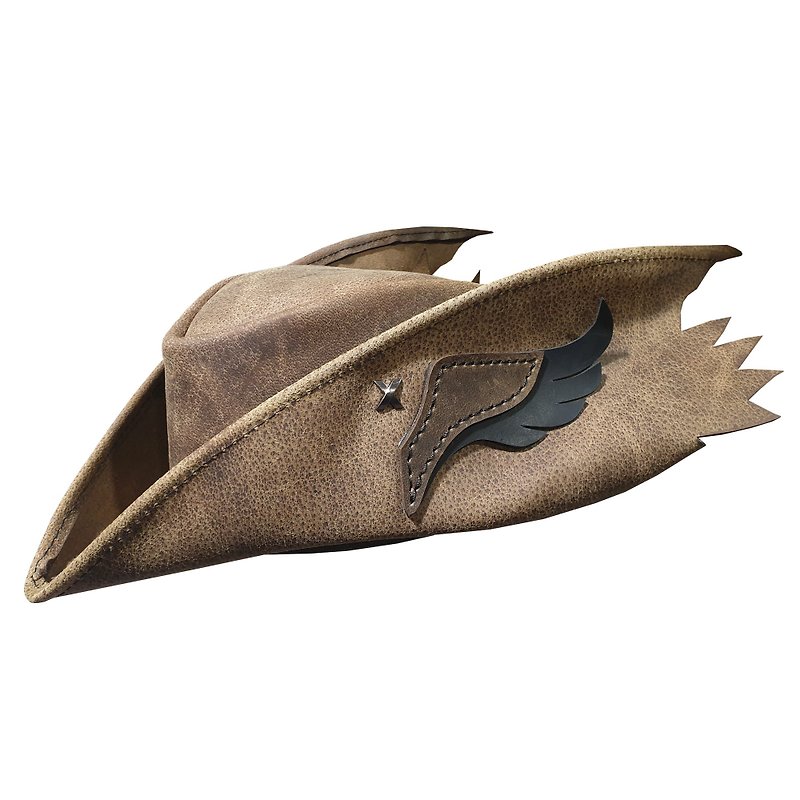 Bloodborne 4 Hunter's Leather Hat Brown - Hats & Caps - Genuine Leather Brown