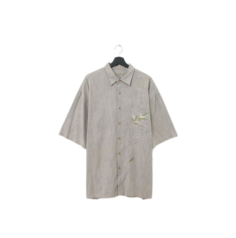 Back to Green-夏威夷襯衫 彩色嫩竹 刺繡ht-18/vintage shirts - 男襯衫/休閒襯衫 - 棉．麻 
