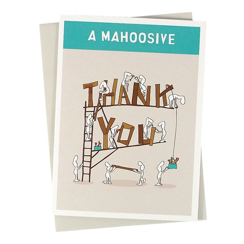 為你獻上最大的感謝之意【ABACUS HAROLD卡片-無限感謝】 - 卡片/明信片 - 紙 多色