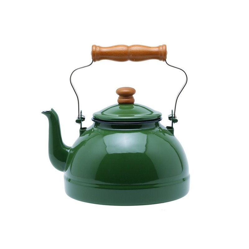 限定新色 日本月兔印 日製原木柄琺瑯茶壺-2.2L (IH爐可用) - 茶壺/茶杯/茶具 - 琺瑯 黃色
